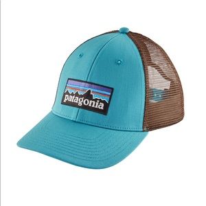 Patagonia Logo Trucker Hat, One Size/Mako Blue NEW